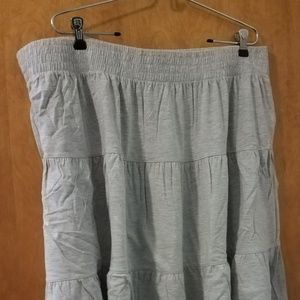 Jersey knit tiered skirt